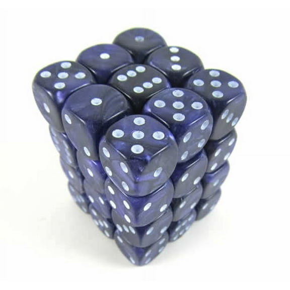 Purple Pearl Dice with White Pips D6 12mm (1/2in) Pack of 36 Koplow Games