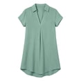 thumbnail image 6 of Taqqpue Women's Swimsuit Cover Up Shirt V Neck Short Sleeve Bathing Suit Coverups Summer Solid Color Beach Cover Ups Plus Size Swim Suit Dress Under 15 for Women, 6 of 8