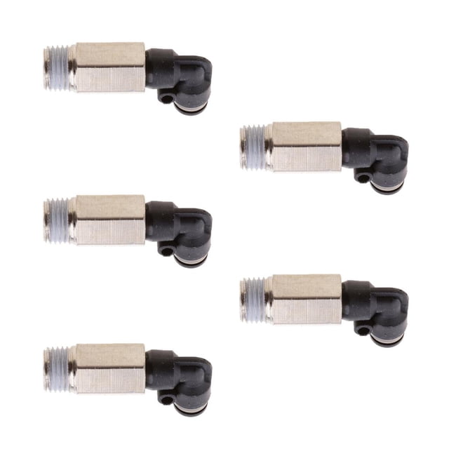 5 piezas de conexiones neumáticas dobladas para manguera de aire y agua DPLL-G-L4-02 Soledad Tubo de manguera de agua de aire