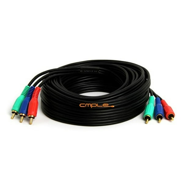 Cmple Component Video Cable 3 RCA Gold HDTV RGB YPbPr 12 FT Walmart