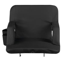 Stadium Seat, 6 Adjustable Angle Wide Bleacher Chair, 2.9'' Cushion Padded Stadium Seat with Armrest and Back Support, Stadiums Chair with Hook Cupholder for Picnics, Beach Sports, and Gaming