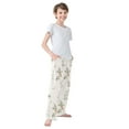 thumbnail image 4 of FORMRS Kids Pajama Pants with Pockets Size 6-8Y Boys Lounge Sleep Bottoms, Beige Rabbits and Carrots, 4 of 8