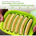 thumbnail image 5 of LNKOO 2 Pack Silicone Hot Dog Maker Mould with 6 Cavity Patty Makers Non-Stick Sausage Making Mold Microwave Oven Safe Kitchen Gadgets, 5 of 7