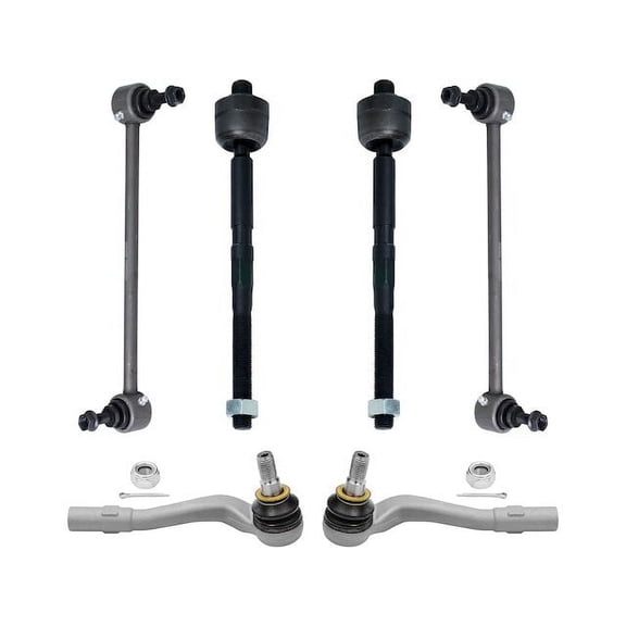 Front Tie Rod and Sway Bar Link Kit - Compatible with 2001 - 2005 Mercedes-Benz C320 2002 2003 2004