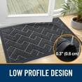 thumbnail image 3 of Buganda Door Mat Outside, Waterproof Low Profile Welcome Mat, Heavy Duty Rubber Doormats for Outside Entry 29.5x17, Grey, 3 of 7