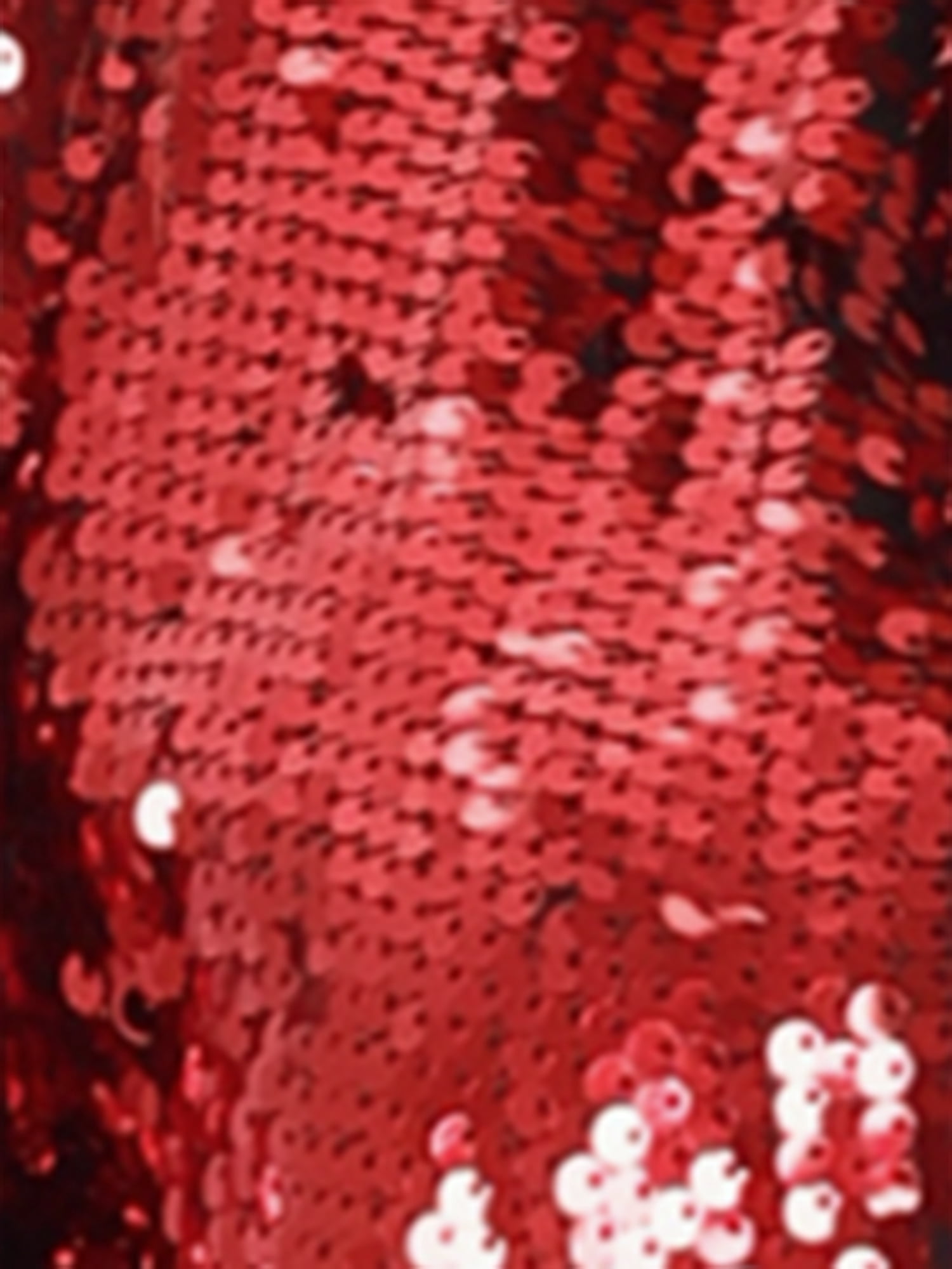 DARING DIVA Flared Sleeve Crop Shrug Bolero Glitter Jackets M Red