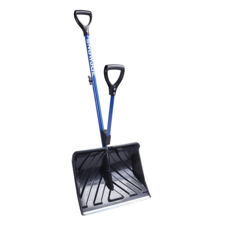 Snow Joe SJ-SHLV01 Shovelution Strain-Reducing Snow Shovel | 18-Inch | Spring Assisted (Best Snow Pusher Shovel)