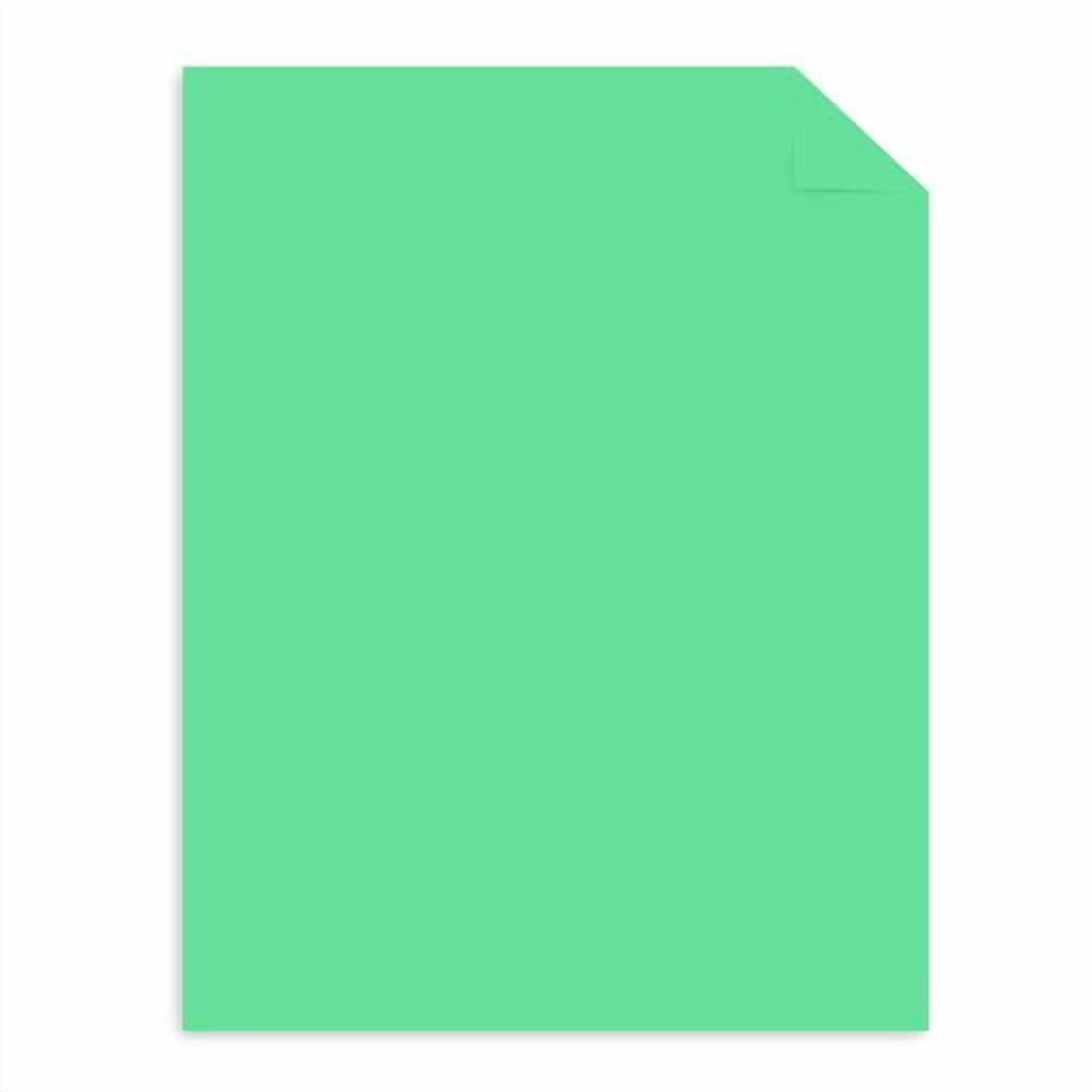 Color Cardstock -"Punchy Pastels" Assortment, 65 lb Cover Weight, 8.5 x 11, Breezy Blue, 100/Pack | Bundle of 5