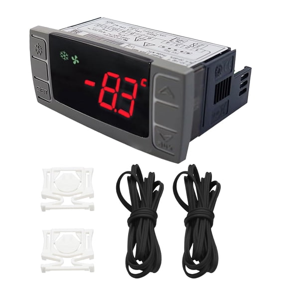 XR03CX-4N0F1 Temperature Controller,120V/50-60HZ Digital Thermostat Panel Fit for Normal Temperature Refrigerating Units Compressor Refrigerators