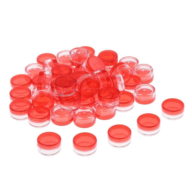 50x Tarros de sombra de ojos de maquillaje Pots Portable Powder Lip Estuche cosmético 5g rojo Yuyangstore Frascos cosméticos vacíos