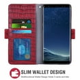 thumbnail image 2 of Case for Samsung Galaxy S8active, Mobile Phone Case with Card Holder, Stand Flip Protective Cover -Red, 2 of 7