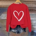 thumbnail image 4 of Valentine'S Sweatshirt For Women Cute Love Heart Shirts Casual Long Sleeve Valentine Sweat Shirts Fashion Tops, 4 of 6