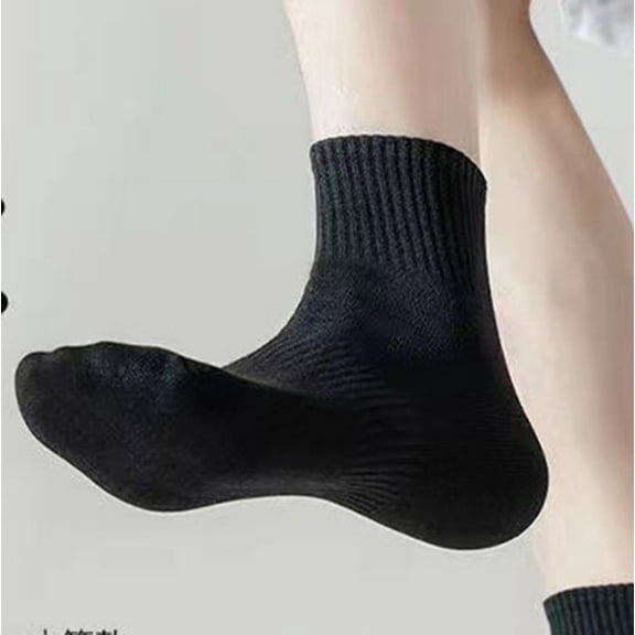 MSJUHEG Socks for Women,Running Socks,Fuzzy Socks,Womens Ankle Socks,Crew Socks for Women,Men Mid Tube Sports Crew Badminton Running Basketball Supply Black B