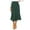 Green, variant on IROINNID Women's Skirt Fashion Casual Ruched Ruffles Pocket Bohemian Style Skirts Below The Knee Empire Waist tail Solid Color Skirt