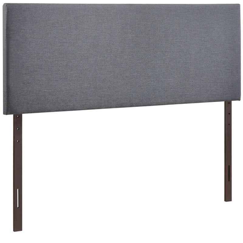 Hawthorne Collection Upholstered Queen Panel Headboard in Sky Gray 