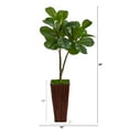 thumbnail image 2 of Nearly Natural 39" Fiddle Leaf Fig Artificial Tree in Bamboo Planter, 2 of 4