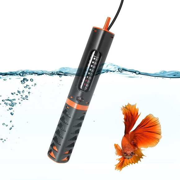 Submersible Adjustable Aquarium Heater,with Thermometer and Extra Sucker Cup 50W 100W (50W with Guard)