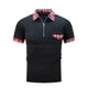 thumbnail image 1 of Mens Manga Corta Botón Abajo Camisas Girar Abajo Cuello Empalmado Deportes Superior, Camisa Botón Casual para Hombres, 1 of 4