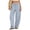 14# Gray, variant on Petite Linen Pants for Women Striped Casual Comfy Elastic Waist Linen Drawstring Pants Y2k Baggy Flowy Lightweight Work Trousers Black S