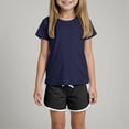 thumbnail image 2 of Girls Active Outfit Set, Short Sleeve Elastic Waist Plaid T-Shirts and Shorts Sets Girls Skorts Size 10-12 Knee Length Girls Two Piece Outfits, 2 of 9