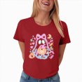 thumbnail image 7 of NOLDARES Halloween Shirts for Women Cute Ghost Shirt Graphic Tee Spooky Season Fall T Shirt Short Sleeve Tops(Red,XL), 7 of 7