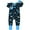 Dark blue dinosaur, variant on Baby Cotton Long Pajamas with Mittens Cuff for Boys 2 Way Zipper Both Footed and Footless Sleepers