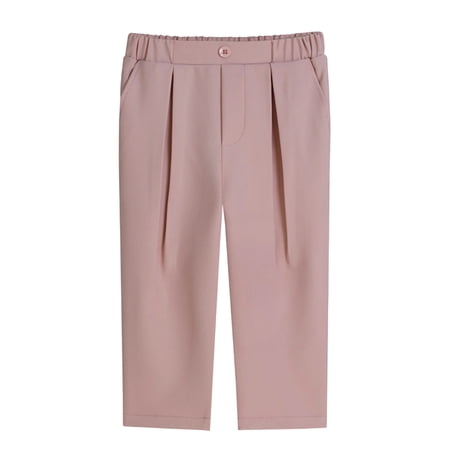 Kiijoy Boys Flat Front School Uniform Pants Formal Dress Pants Kids Trousers Sizes 3-4