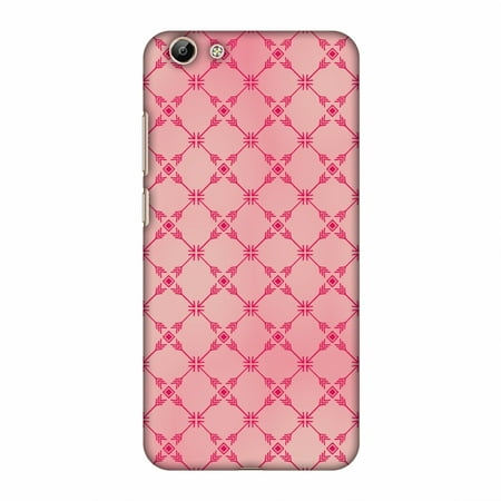 Hard Mesh Plastic Case - Vivo Y69 Case - Tribal mesh- Airbrushed pink, Hard Plastic Back Cover, Slim Profile Cute Printed Designer Snap on Case with Screen Cleaning Kit