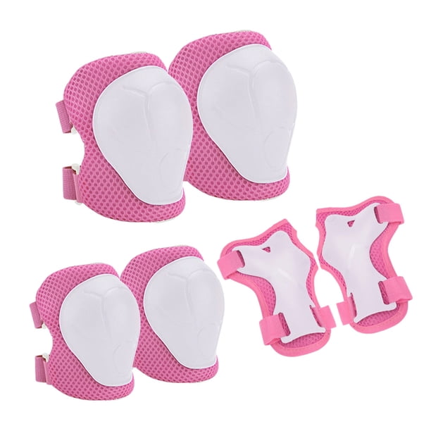 Yuarrent S Protección deportiva Rodilleras Juego de coderas y muñequeras Ventilación Fácil de usar Ropa Deportiva, Zapatos Rosa