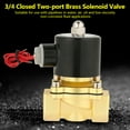 thumbnail image 2 of 1 válvula solenoide de aleación de aluminio de dos puertos normalmente cerrada PT3/4 para aire agua aceite 110 V CA, 2 of 14