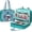 Emerald Illusions, variant on FINPAC Sewing and Craft Supplies Storage Tote, Large Capacity Travel Packing Organizer Bag with Clear Pockets and Handle for Knitting, Crochet, Art, Sewing Accessories, Spring Bloom