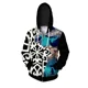 thumbnail image 3 of Sudadera con capucha informal de otoño para hombre, sudadera con cremallera, sudadera con capucha con estampado de casa de piña y cohete, sudadera con capucha holgada, ropa Y2k para hombre, 3 of 5