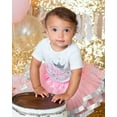 thumbnail image 4 of Luke and Lulu 1st First Birthday Outfit Baby Girl Tutu Dress Set - Pink and Silver Princess Crown Tiara Set for Baby Girls, 4 of 5
