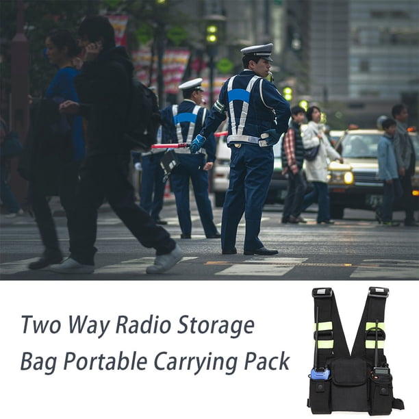 【ENFOLD】TWO-WAY HOLDER VEST X-FIRE® Updated Dual Portable Radio Chest Rig Harness for Two-Way