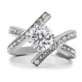 thumbnail image 3 of Luxe Jewelry Designs Women's Stainless Steel Engagement Ring with AAA Grade CZ in Clear - Size 9, 3 of 4
