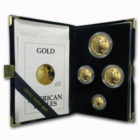 1992 Proof Gold American Eagle 4 Coin Set With Box & COA