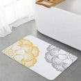 thumbnail image 5 of Kitchen Mat Rug Set of 2 Abstract Dahlia Flower Yellow Gray Floral Runner Rug Anti-Fatigue Comfort Memory Foam Standing Mat Non-Slip Floor Door Mat for Bathroom Bedroom 18x30in+18x48in, 5 of 6