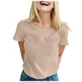 thumbnail image 1 of YDLCAFD Valentine's Day Women's Cancer Printed T Shirt International Publicity Moon Short Sleeved Shirt, 1 of 5