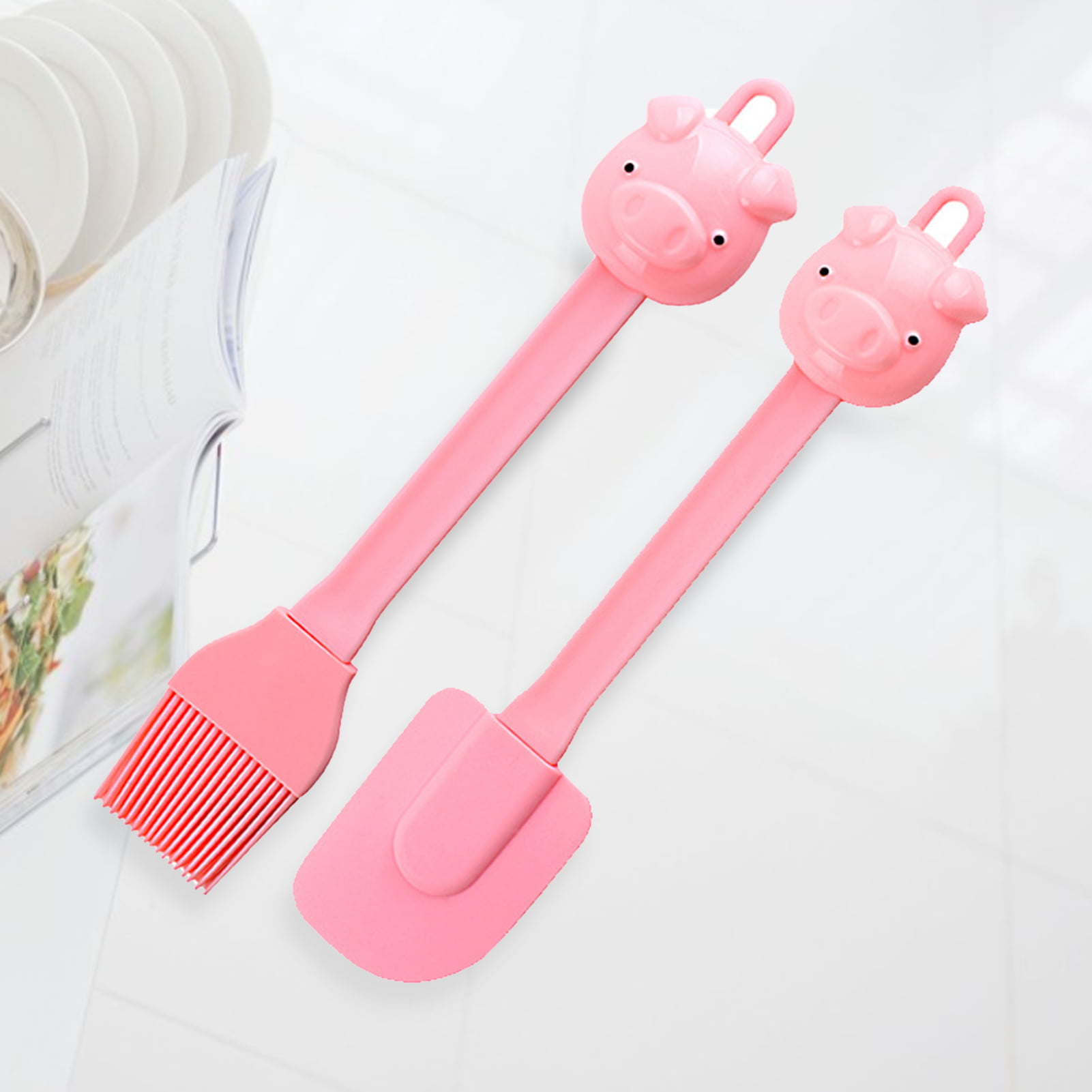 Dream Lifestyle 2Pcs/Set Extra Large Silicone Spatula: 600F Heat Resistant Flexible Silicon Mixing Stirring Cooking Scraping Baking Bowl Scraper