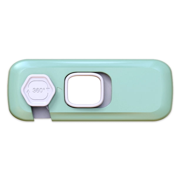 Armario autoadhesivo Cerraduras para frigorífico Inodoro para niños pequeños Cerradura de puerta a prueba de niños Cerraduras de armario Gadgets Accesorios Verde 5 piezas kenally BA000385-02