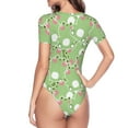thumbnail image 4 of Naloa Cute Frog2 Women's Short-Sleeved Onesie, One-Piece Swimsuit for Parties, dates, clubs - Large, 4 of 9