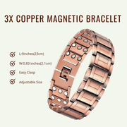 Wollet 3X Magnetic Pure Copper Bracelet for Men