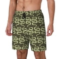 thumbnail image 2 of Balery Green Snake Mens Swim Trunks Swim Shorts for Men Quick Dry Inseam Beach Shorts with Compression Liner Pocket-Small, 2 of 9