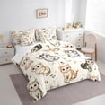 thumbnail image 2 of Manfei Cute Cat Twin Bedding Sets 7 Pieces, Kawaii Kitten Paws Bedding Comforter Set, Pet Lovers Gifts Sheet Sets, Super Cozy Room Decor, 2 of 7