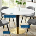 thumbnail image 5 of Modway Zinque 47" Dining Table in Gold White, 5 of 5
