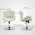 thumbnail image 3 of HOMCOM Office Chair, Swivel Desk Chair with Wide Seat, Butterfly Back, 3 of 10