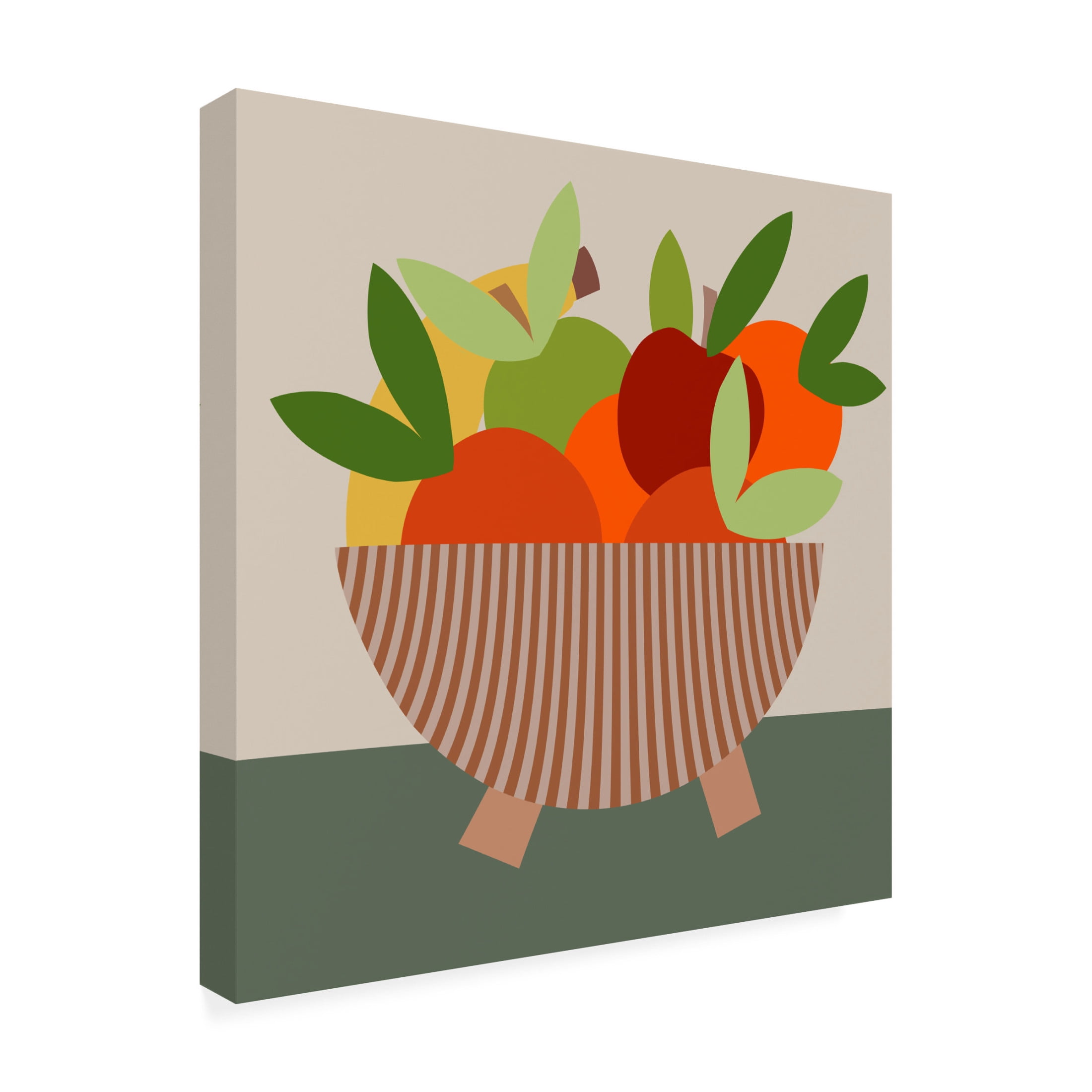 Trademark Fine Art Regina Moore Graphic Fruit Bowl I Canvas Wall Art
