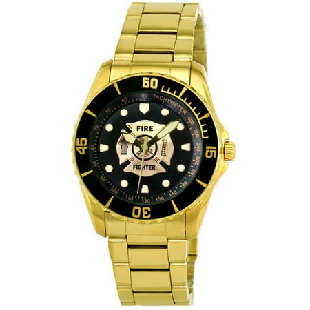 Fire Gold Tone Bracelet Watch