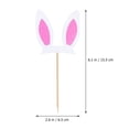 thumbnail image 4 of Jiyike Rabbit Ear Cupcake Toppers: Bunny Ear Cake Topper Cupcake Picks Dessert Insert 30pcs for Spring Birthday Party Decoration, 4 of 10