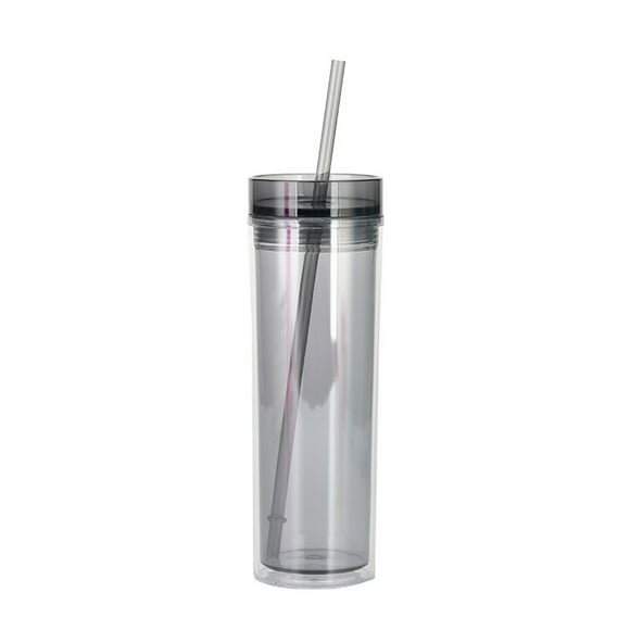 asddcavvf Tumbler With Same Lid and Straw 16 Oz CupDouble Clear Cup Straight Sippy Cup Summer Sports Water Cup Vacuum Coffee Mug Glass